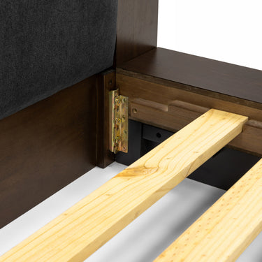 Nova Domus Fantasia Dark Walnut & Dark Grey Bed