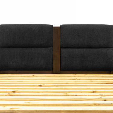 Nova Domus Fantasia Dark Walnut & Dark Grey Bed