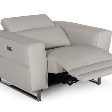 Accenti Italia Lucca Italian Grey Armchair with Electric Recliner