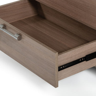 Nova Domus Boston Brown Oak & Brushed Stainless Steel Dresser