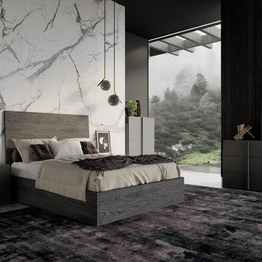Nova Domus Lucia Italian Matte Grey & Elm Grey Bedroom Set