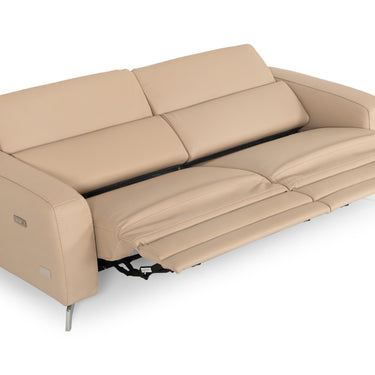 Lamod Italia Turin Cappuccino Leather 2-Seater 91" Recliner Sofa 
