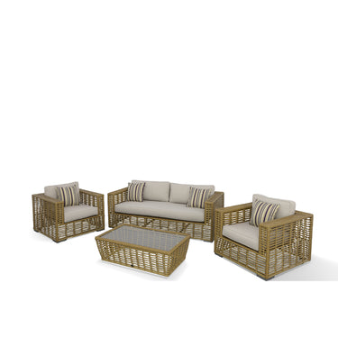 Renava Ko Tao Outdoor Beige Wicker Sofa