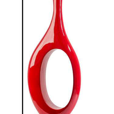 Finesse Decor Trombone Red Set of Two Vases