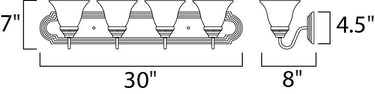 Maxim Lighting Essentials 4-Light Bath Vanity Satin Nickel
