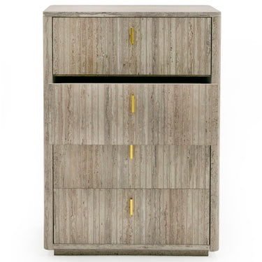 Nova Domus Roma Faux Travertine Gold Chest
