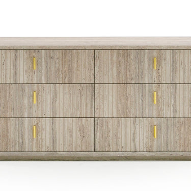 Nova Domus Roma Faux Travertine Gold Dresser