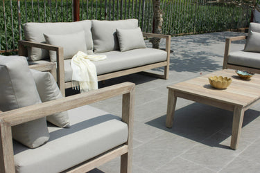 Renava Calm Outdoor Grey Acacia Sofa Set