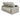 Lamod Italia Revers Italian Light Grey Leather Full Sofa Bed