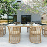 Renava Mina Outdoor Bamboo Wicker Dining Set