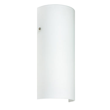 Torre 14 sconce in White glass, satin nickel | Besa Lighting