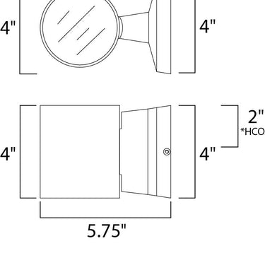 Maxim Lighting Lightray LED 2-Light Wall Sconce Architectural Bronze