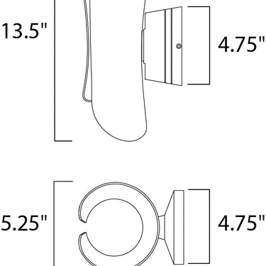 Maxim Lighting Scroll 13.5 LED Outdoor Wall Sconce Architectural Bronze