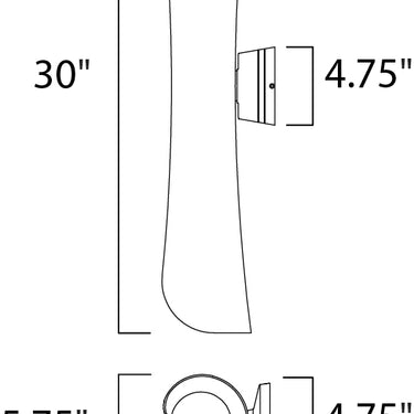 Maxim Lighting Scroll 30 LED Outdoor Wall Sconce Architectural Bronze
