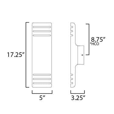 Maxim Lighting Lightray Medium LED Outdoor Wall Lamp Architectural Bronze
