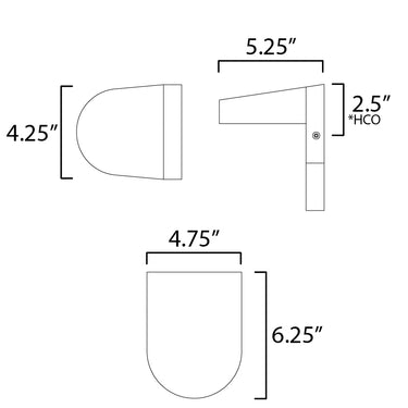 Maxim Lighting Ledge LED Outdoor Wall Sconce Black