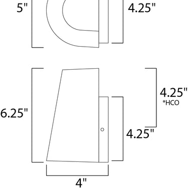Maxim Lighting Mini LED Outdoor Wall Sconce Silver