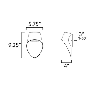 Maxim Lighting Cape LED Outdoor ADA Wall Sconce Black