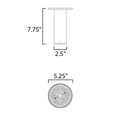 Maxim Lighting Calibro 7.5" LED Outdoor Flush Mount Black