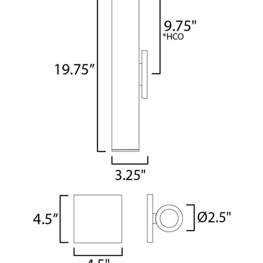 Maxim Lighting Calibro 20" LED Outdoor Sconce White