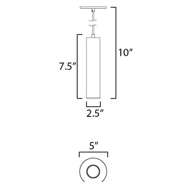 Maxim Lighting Calibro 7.5" LED Outdoor Pendant Black