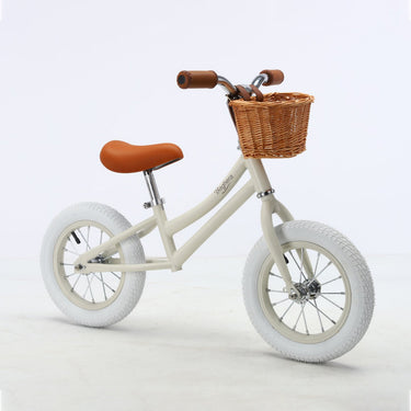 Retro Balance Bike by Baghera – Ivory White – view 3
