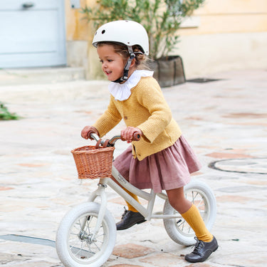 Retro Balance Bike by Baghera – Ivory White – view 2