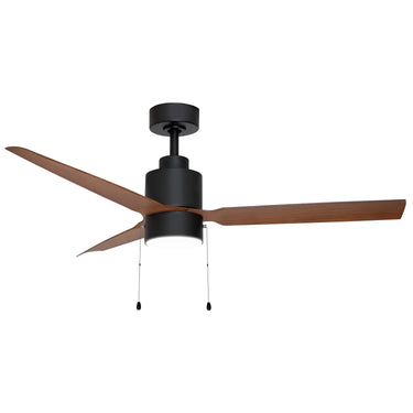 Maxim Lighting Falcon Pull Chain 52" In/Outdoor Fan w LED Light Black/Walnut