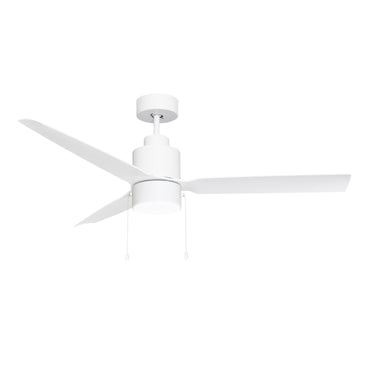 Maxim Lighting Falcon Pull Chain 52" In/Outdoor Fan w LED Light Matte White