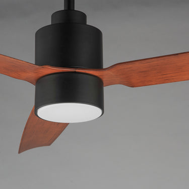 Maxim Lighting Falcon DC 52" Indoor/Outdoor Fan w LED Light Kit Black/Walnut