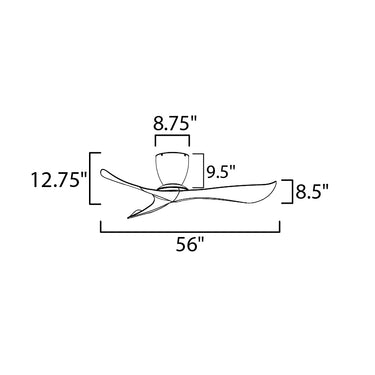 Maxim Lighting Keanu Hugger 56" Hugger Fan Black/Walnut