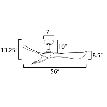 Maxim Lighting Keanu 56" Indoor/Outdoor Fan Matte White