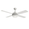 Maxim Lighting Quattro 52" 4-Blade Fan w LED Matte White