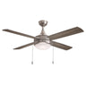 Maxim Lighting Quattro 52" 4-Blade Fan w Pull Chain Satin Nickel