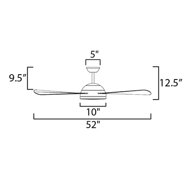 Maxim Lighting Cupola 52" Bronze Fan 2-Light LED Walnut Blades Oil Rubbed Bronze