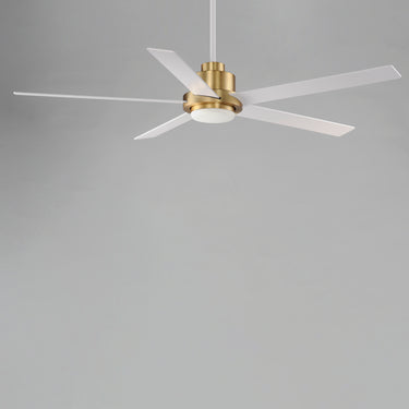 Maxim Lighting Daisy 60" 5-Blade Fan w LED Light Kit Natural Aged Brass