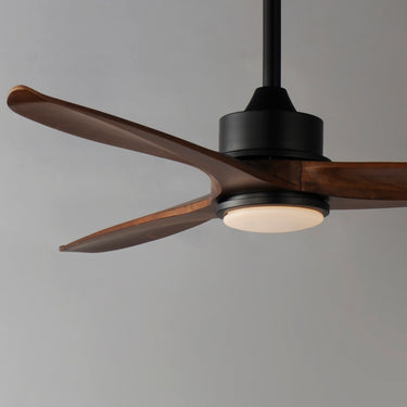 Maxim Lighting Woodwind 52" Solid Wood Blade Fan w LED Light Kit Black
