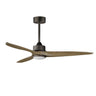 Maxim Lighting Woodwind 52" Solid Wood Blade Fan w LED Light Kit Charcoal Bronze
