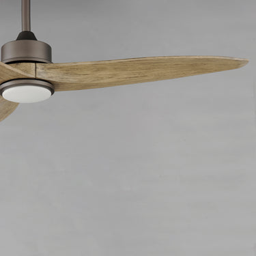Maxim Lighting Woodwind 52" Solid Wood Blade Fan w LED Light Kit Charcoal Bronze