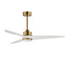 Maxim Lighting Woodwind 52" Solid Wood Blade Fan w LED Light Kit Natural Aged Brass