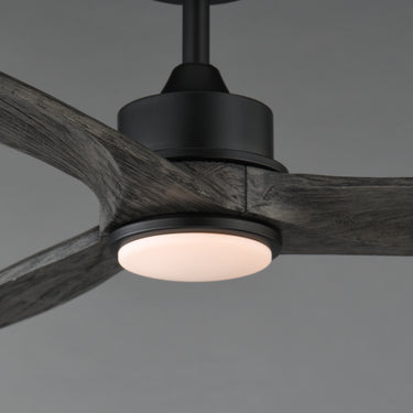 Maxim Lighting Woodwind 52" Solid Wood Blade Fan w LED Light Kit Black