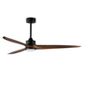 Maxim Lighting Woodwind 72" Solid Wood Blade Fan w LED Light Kit Black