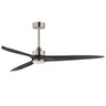 Maxim Lighting Woodwind 80" Solid Wood Blade Fan W LED Light Kit Satin Nickel