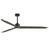 Maxim Lighting Woodwind 80" Solid Wood Blade Fan W LED Black