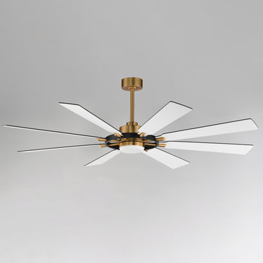 Maxim Lighting Helm 72" Indoor Fan w LED Light Kit Black/Natural Aged Brass