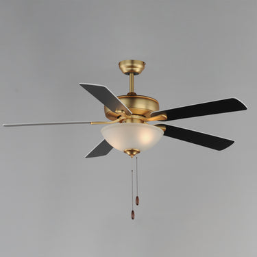 Maxim Lighting Super-Max 52" Ceiling Fan with 2-Light Kit Natural Aged Brass