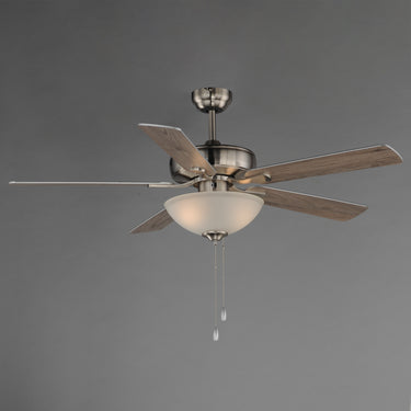 Maxim Lighting Super-Max 52" Ceiling Fan with 2-Light Kit Satin Nickel