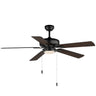 Maxim Lighting 52" Super-Max Fan with  LED Light Kit Black Black