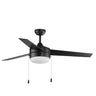 Maxim Lighting Trio 52" 3-Blade Fan w Pull Chain Black/Walnut
