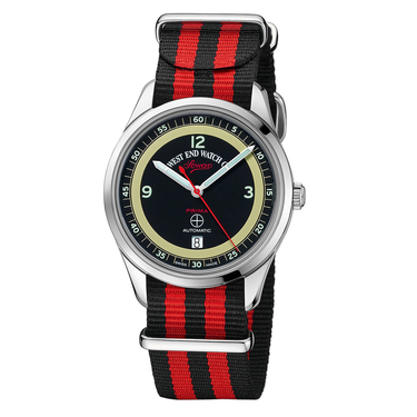 West End Watch Co. Sowar Prima Automatic Watch – Black Dial, NATO Strap, Swiss Movement - Clearance